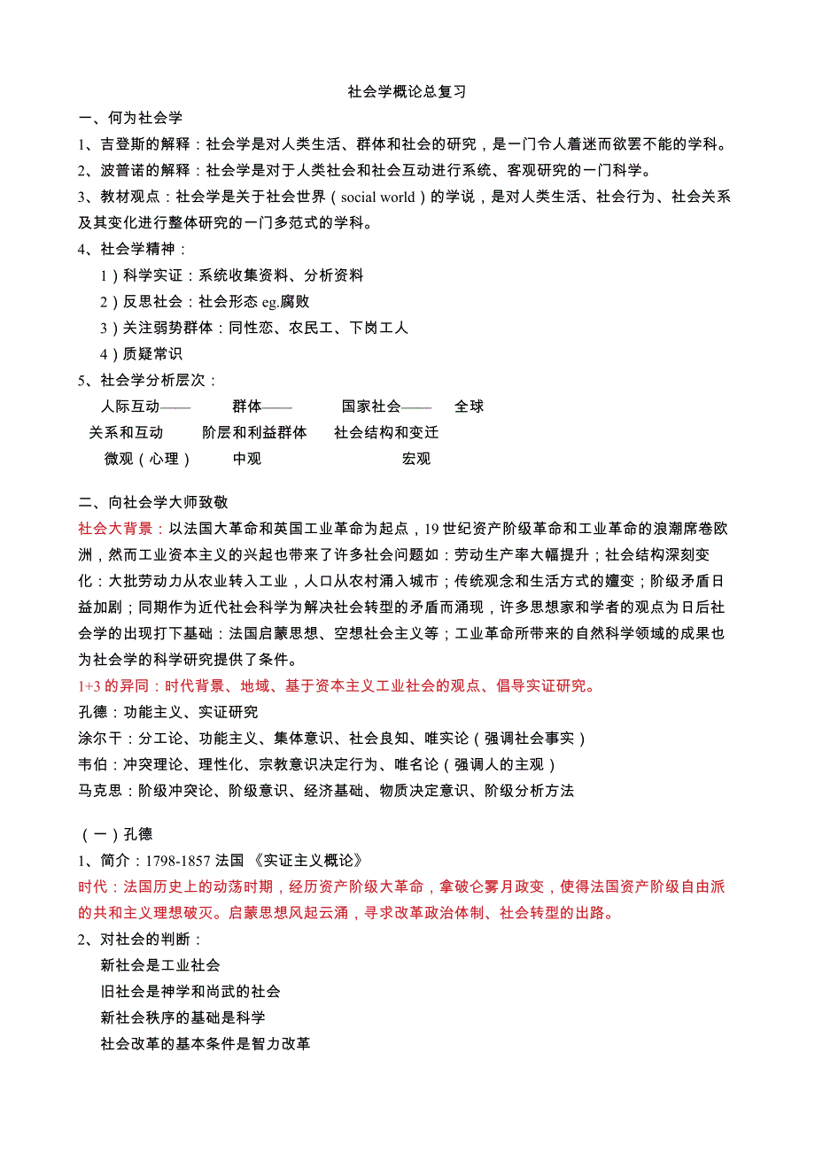 社会学概论复习笔记(全)_第1页