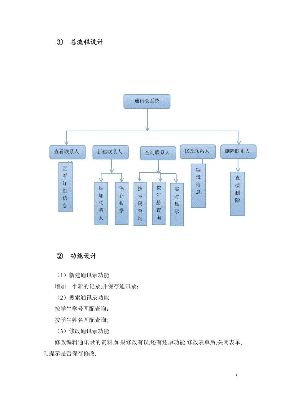 c语言通讯录软件详细设计说明书_第5页