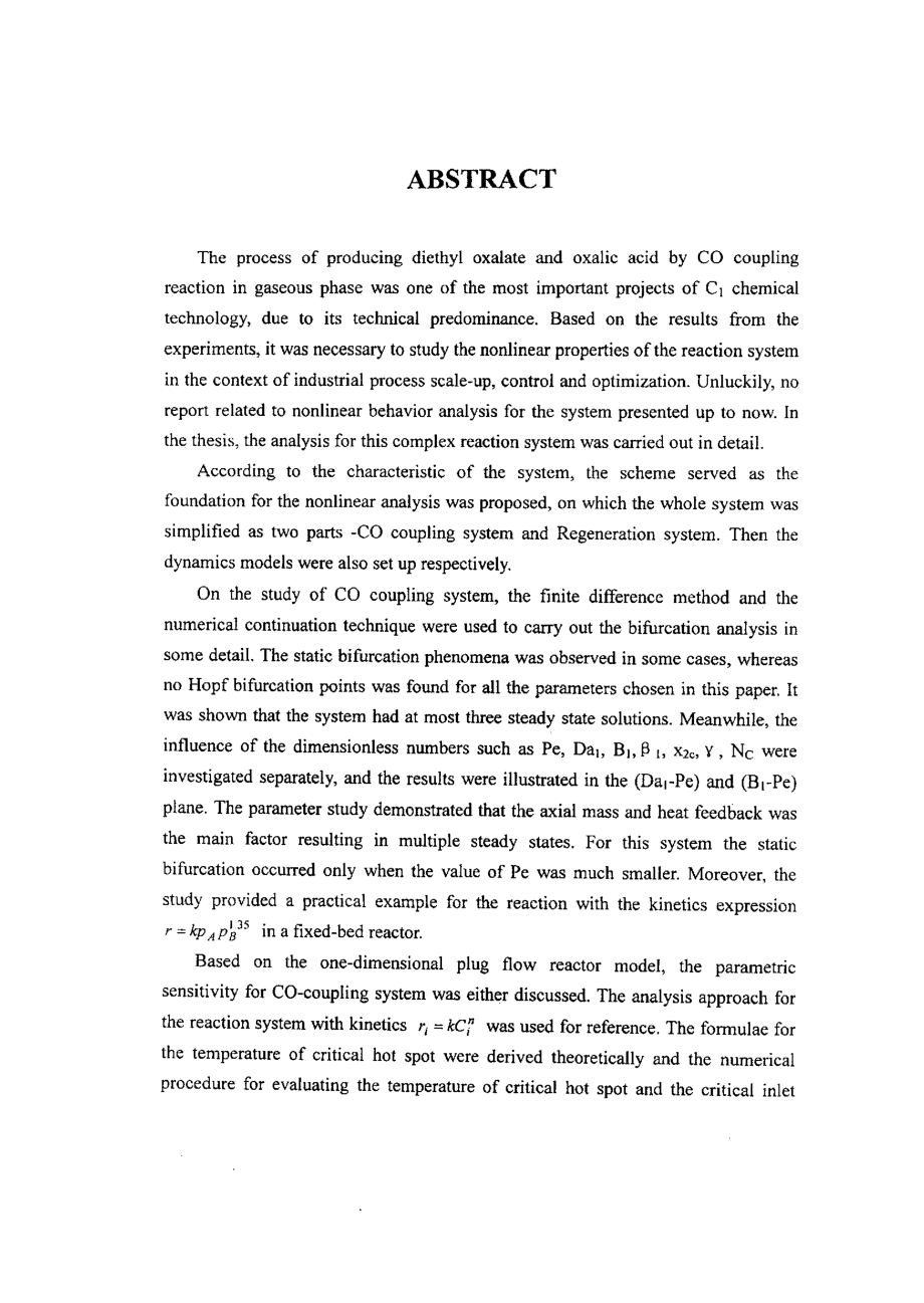 CO偶联再生反应系统的非线性行为研究_第2页
