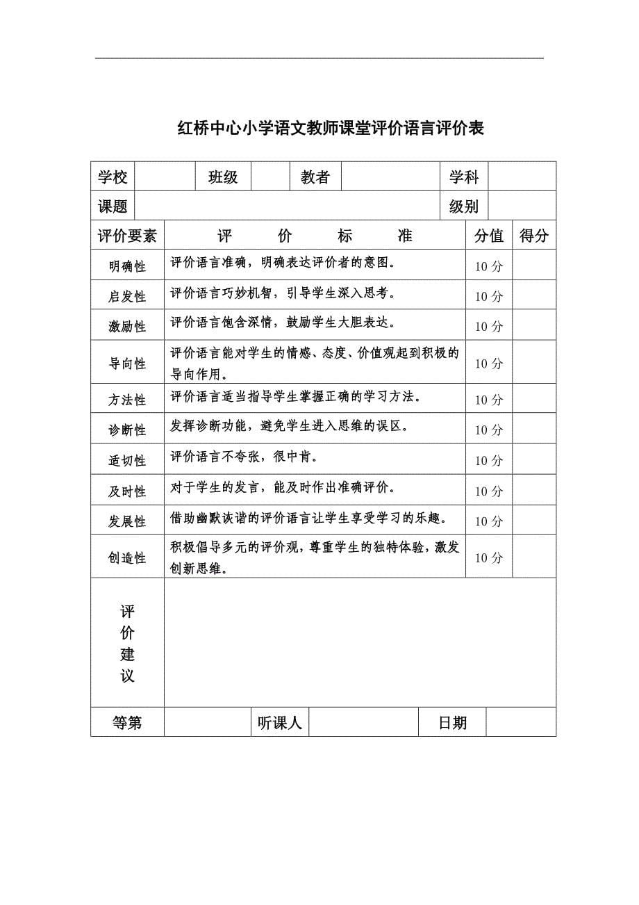 “小学语文教师课堂评价语言的研究”中期研究报告_第5页