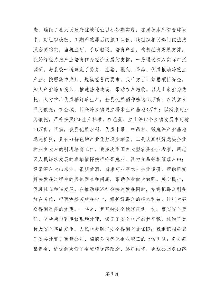 县人民政府县述职报告_第5页