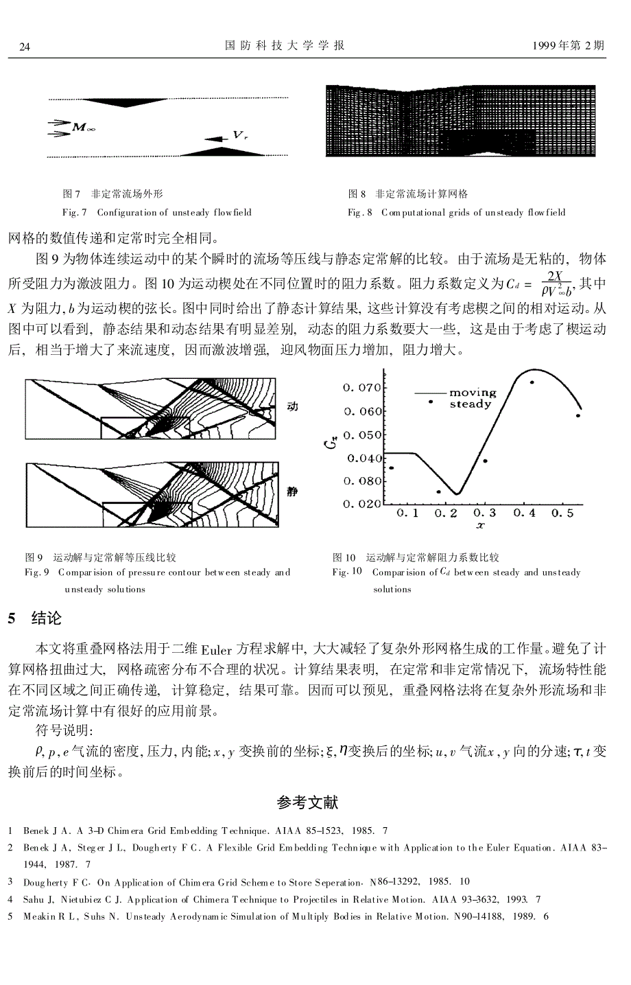 重叠网格法在求解二维非定常欧拉方程中的应用_第4页