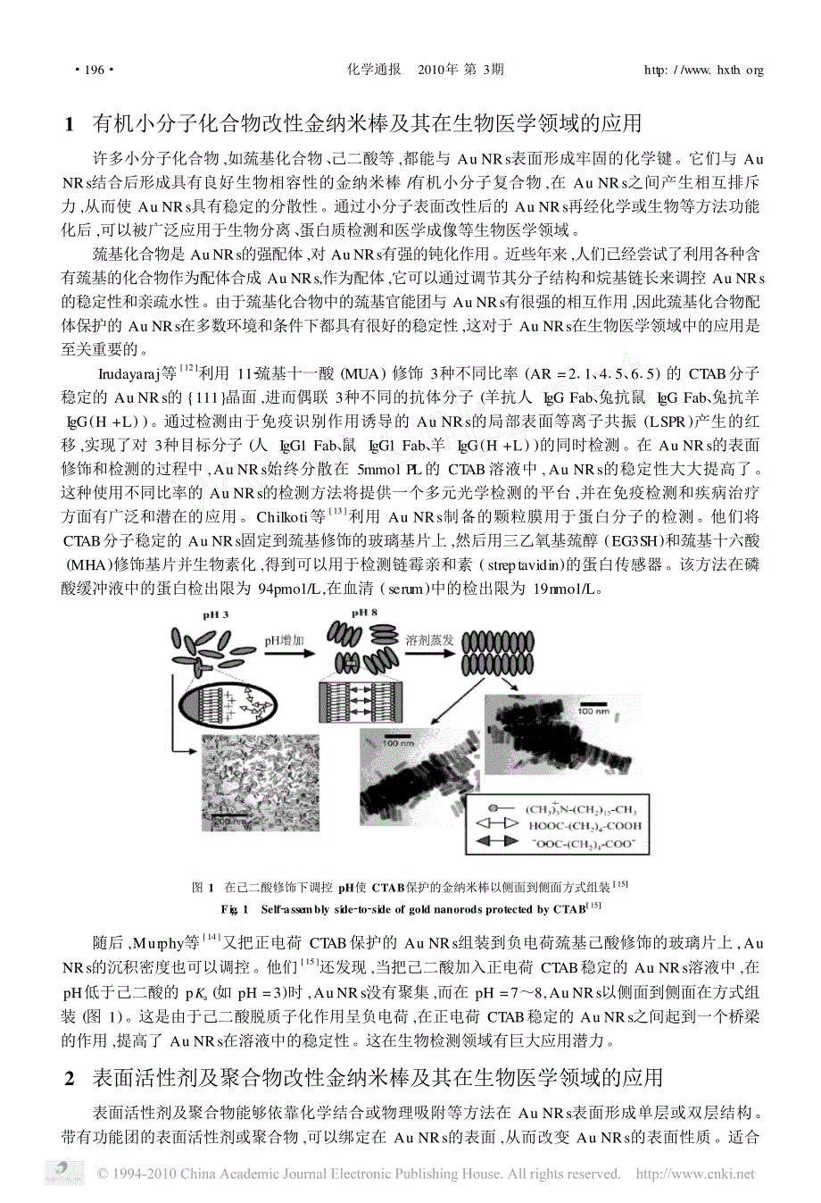 金纳米棒的表面改性及其在生物医学领域的应用_第2页