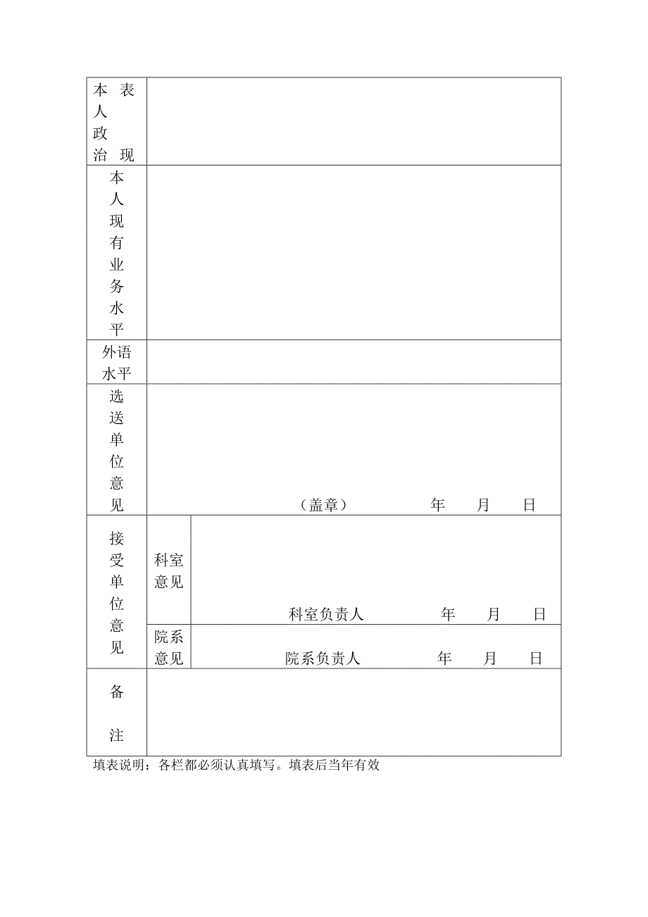 四川大学华西医院专科护士培训申请表_第2页