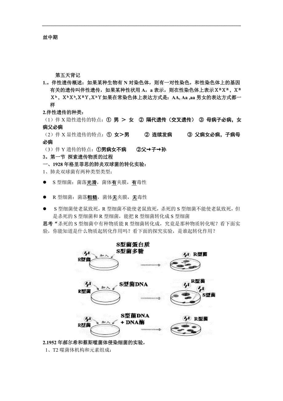 生物会考 必修二会考知识点总结_第5页