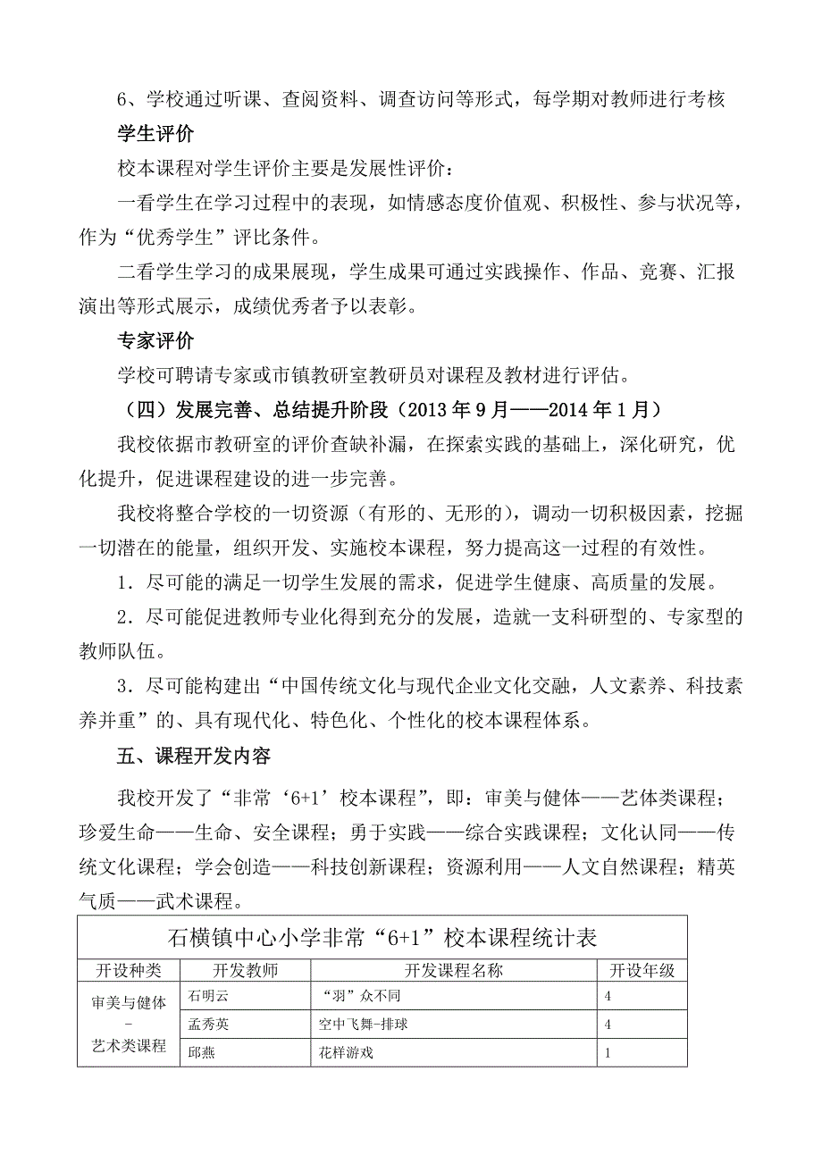 石横镇中心小学课程建设实施_第4页