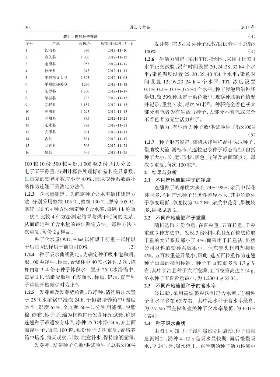 连翘种子质量标准研究_第2页