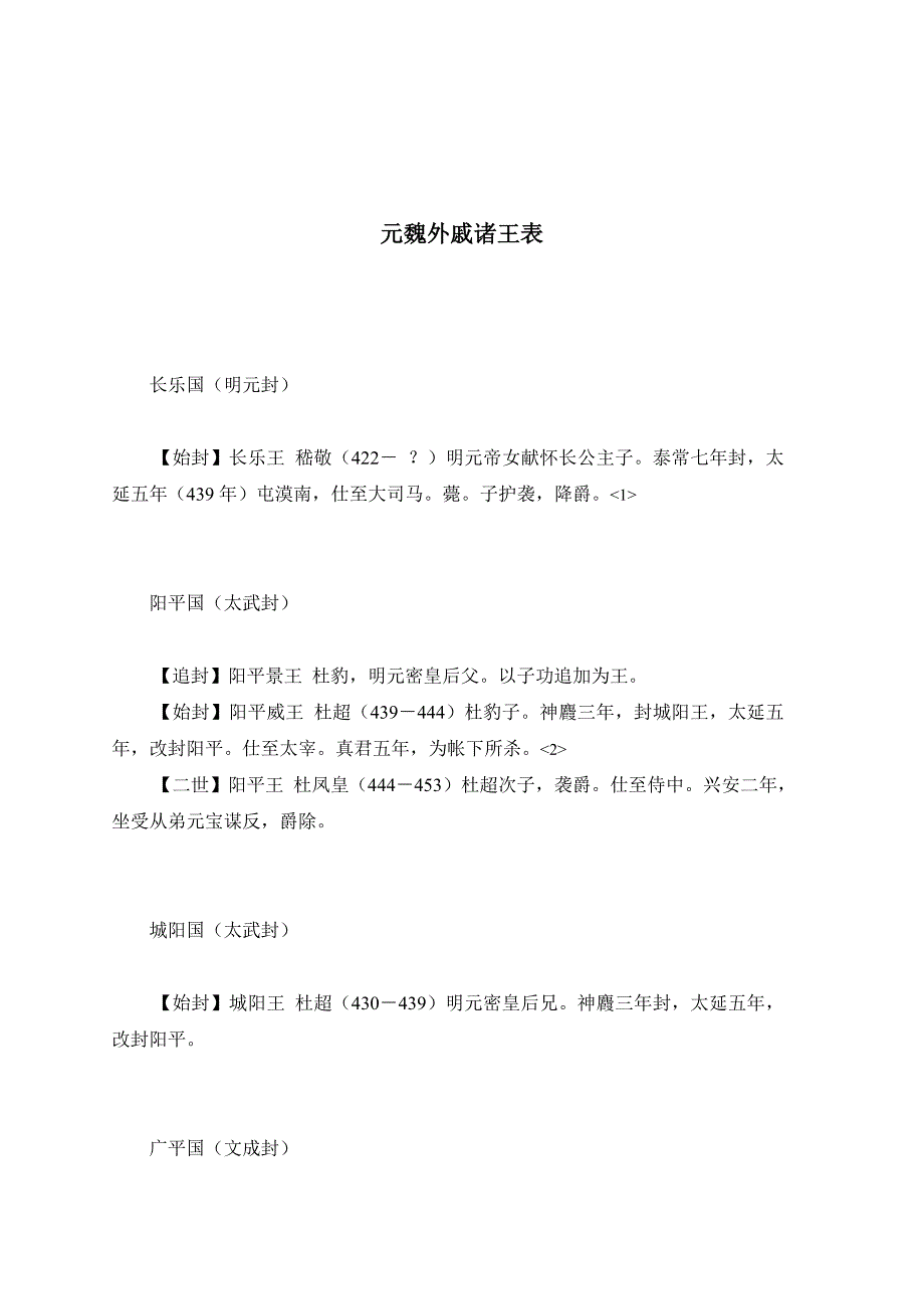 元魏外戚诸王世表_第1页