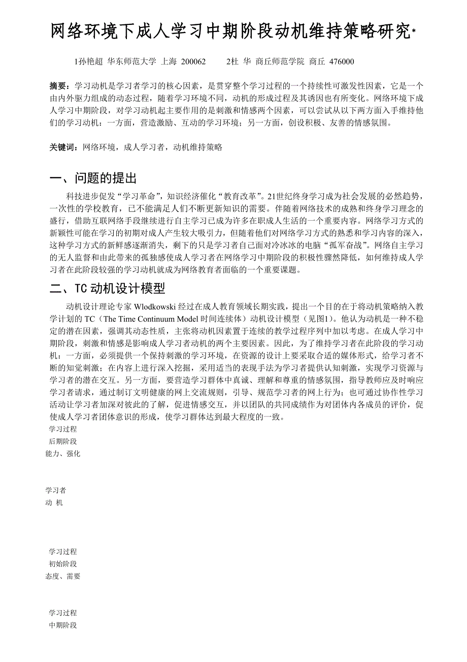 网络环境下成人学习中期阶段动机维持策略研究_第1页