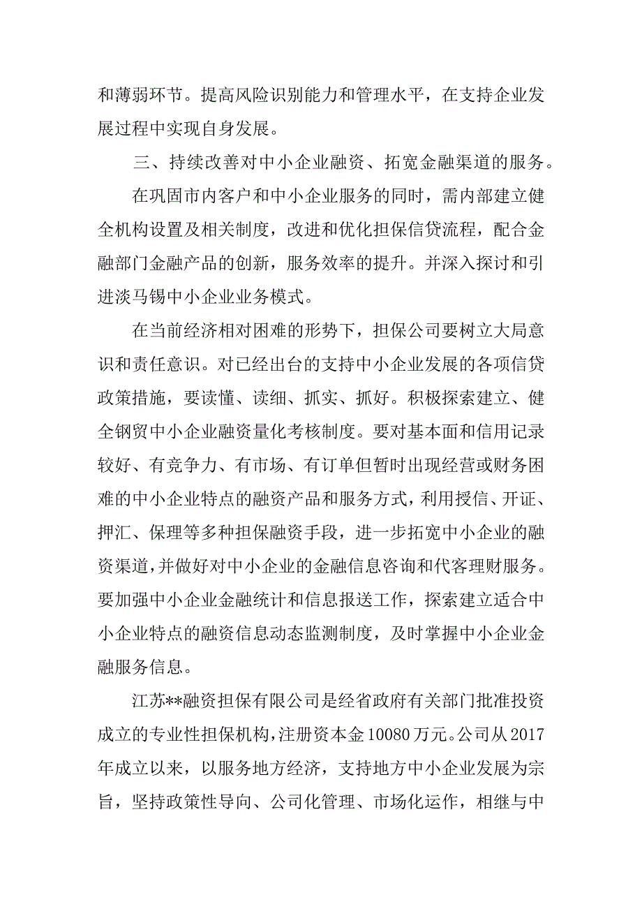 担保公司上半年工作总结_第4页