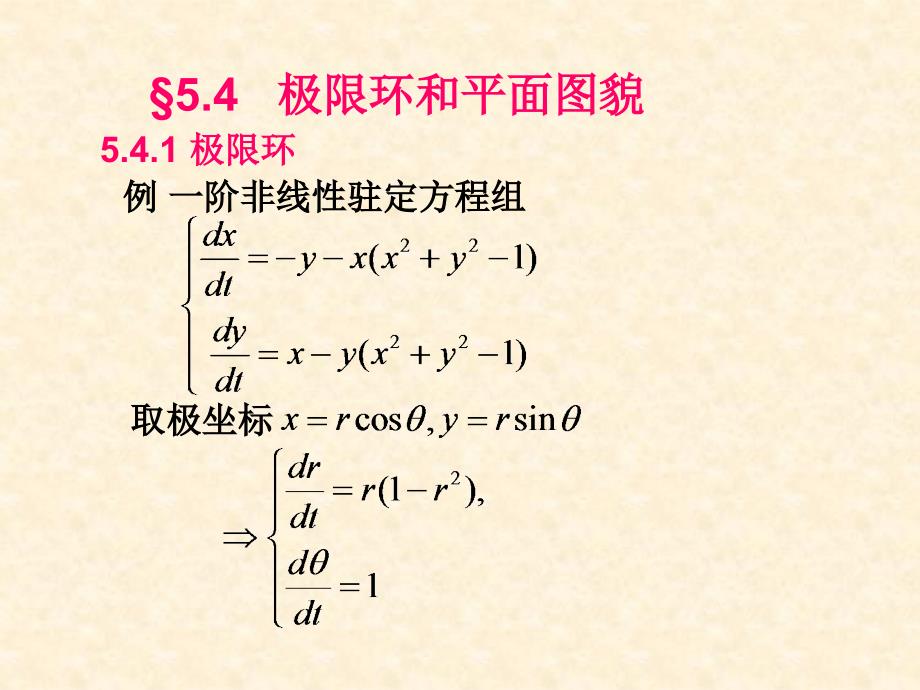 微分方程第5章.4 极限环_第1页