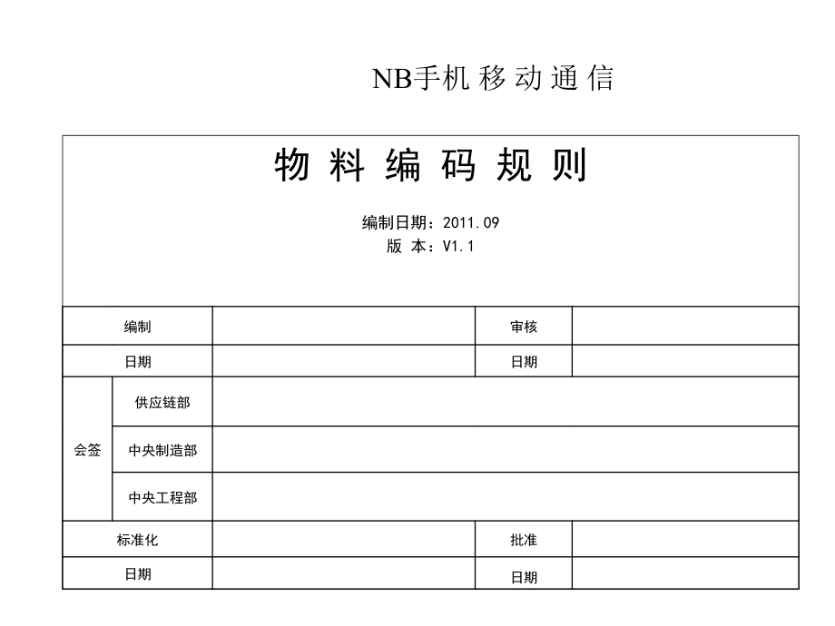 手机物料编码规则_第1页