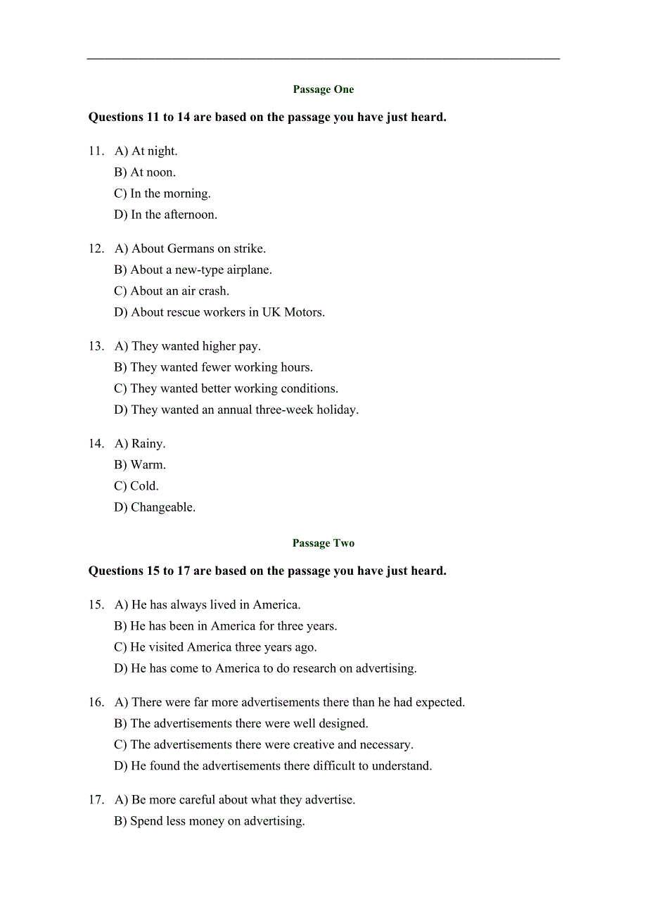 1994年1月大学英语六级_第3页