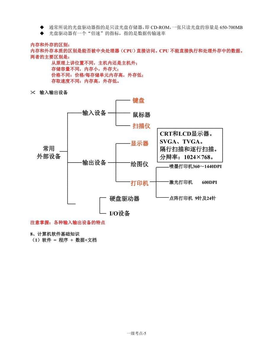 计算机一级考点简版_第5页