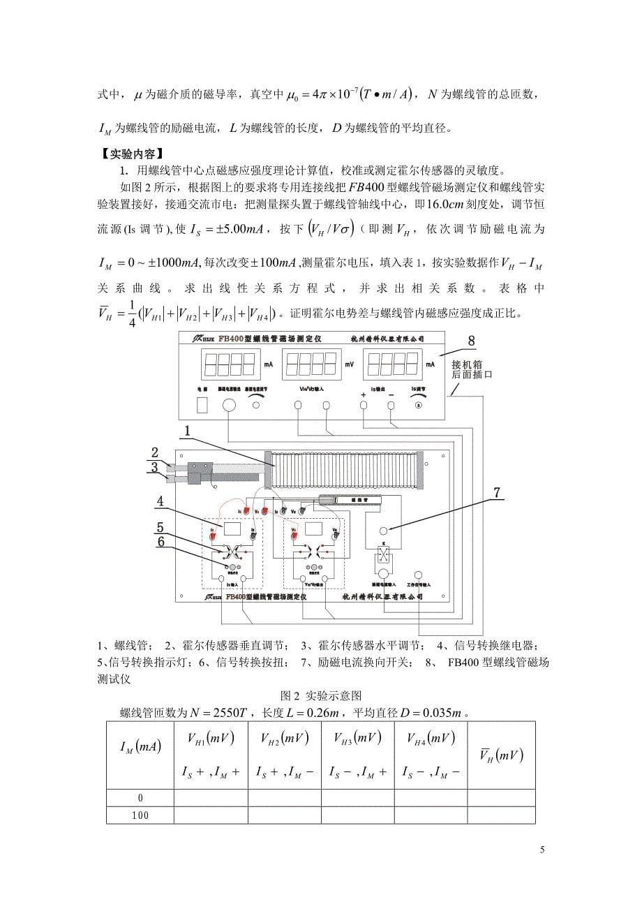 实验四 霍尔效应_第5页