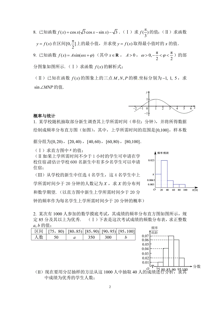 2012年北京模考试题分类(理科)_第2页