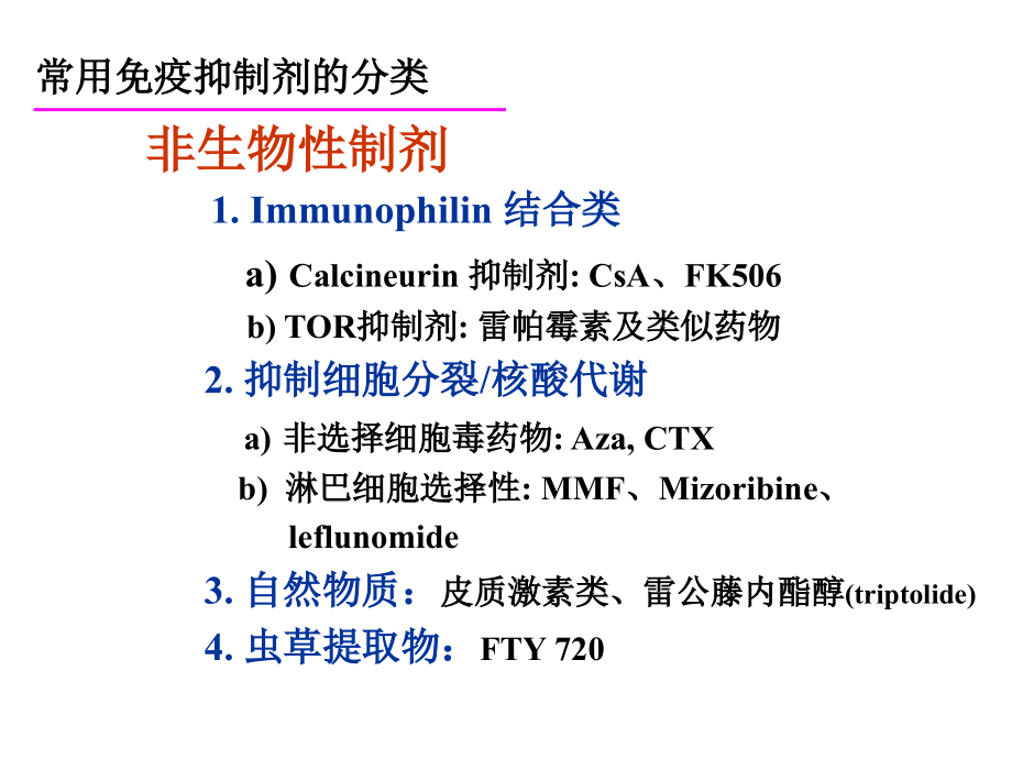 免疫抑制剂的药理与临床应用_第4页