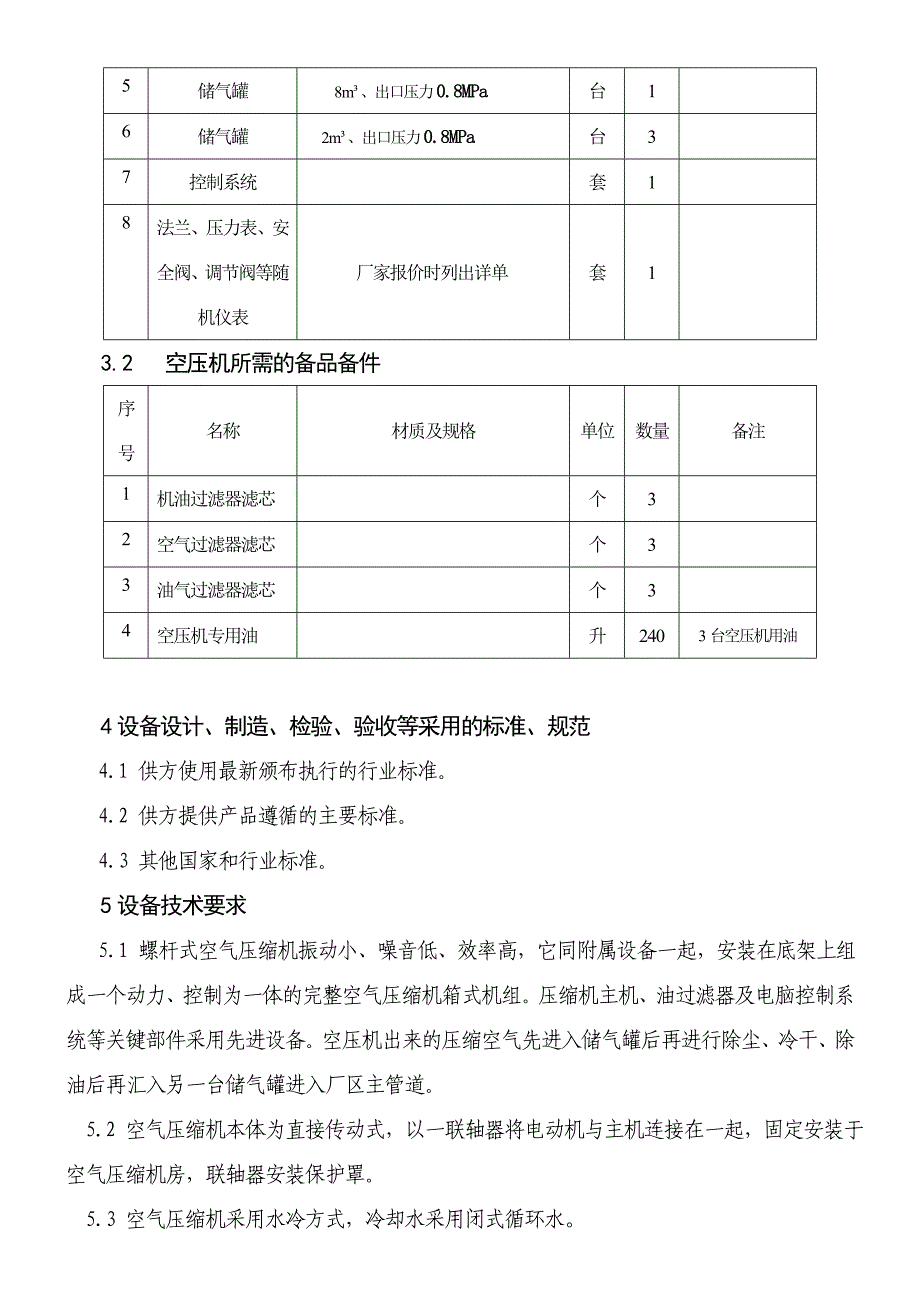 空压站系统采购技术要求_第2页