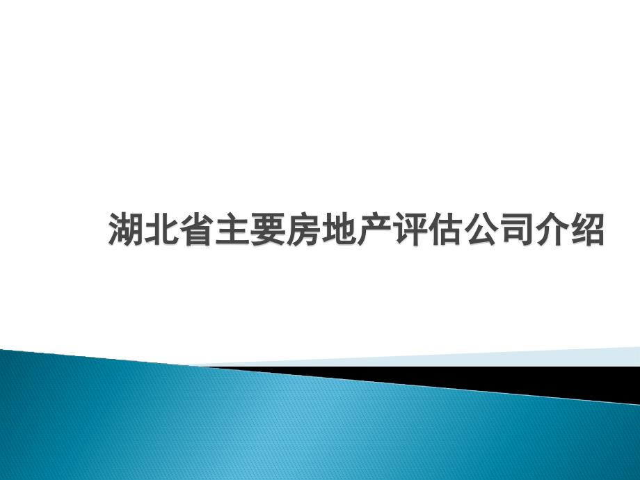湖北省主要房地产评估公司介绍_第1页