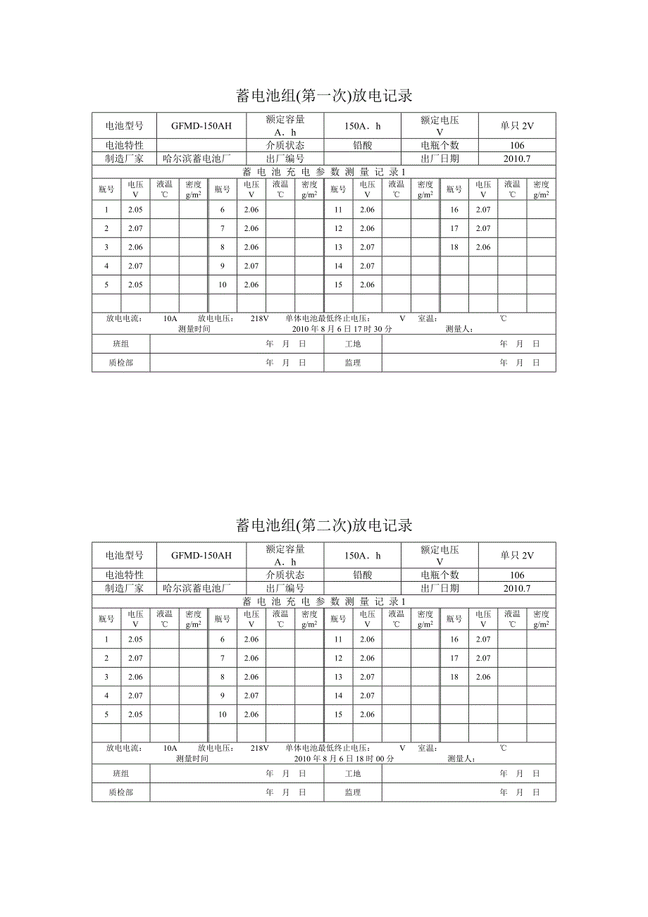 蓄电池放电记录_第1页