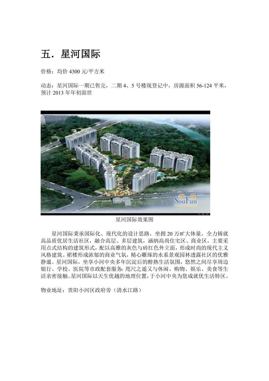 小河区在售楼盘12座情况汇总_第5页