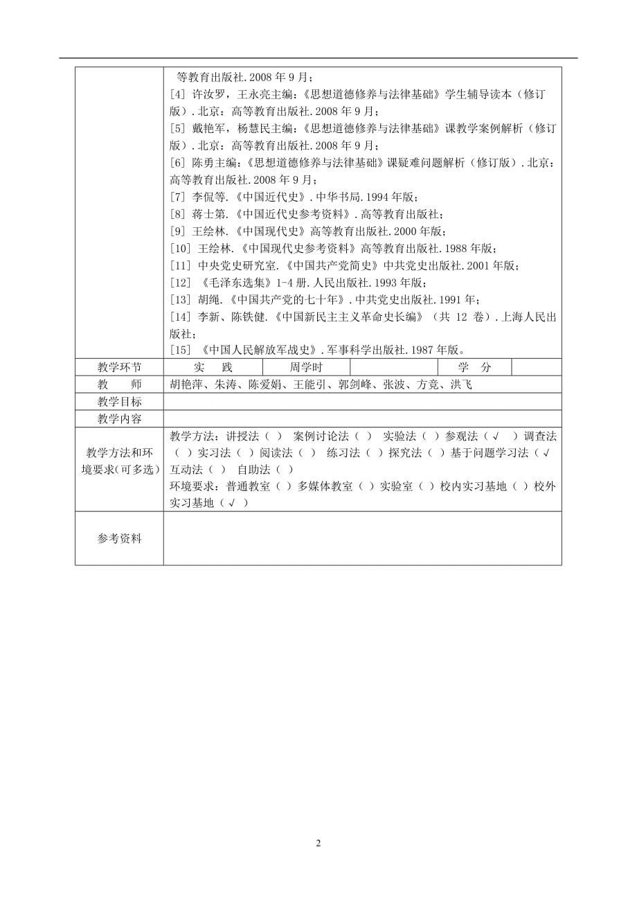 合肥学院-2014土木工程模块大纲_第5页