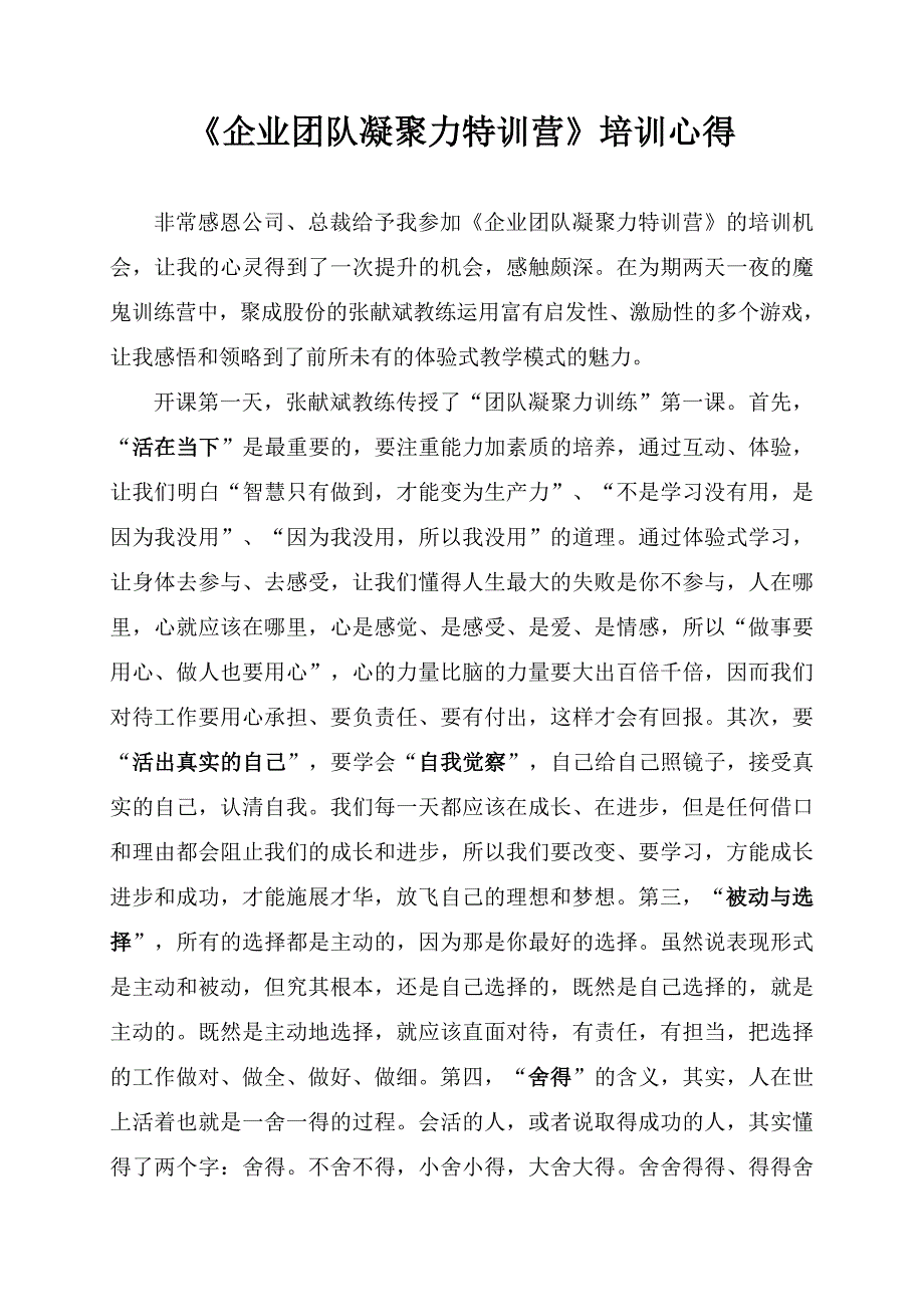 凝聚力培训心得_第1页