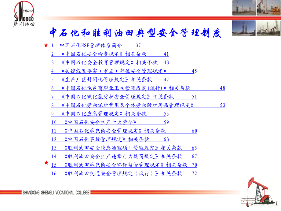 胜利油田承包商安全资格培训班课件《2中石化和胜利油田典型安全管理制度》_第2页