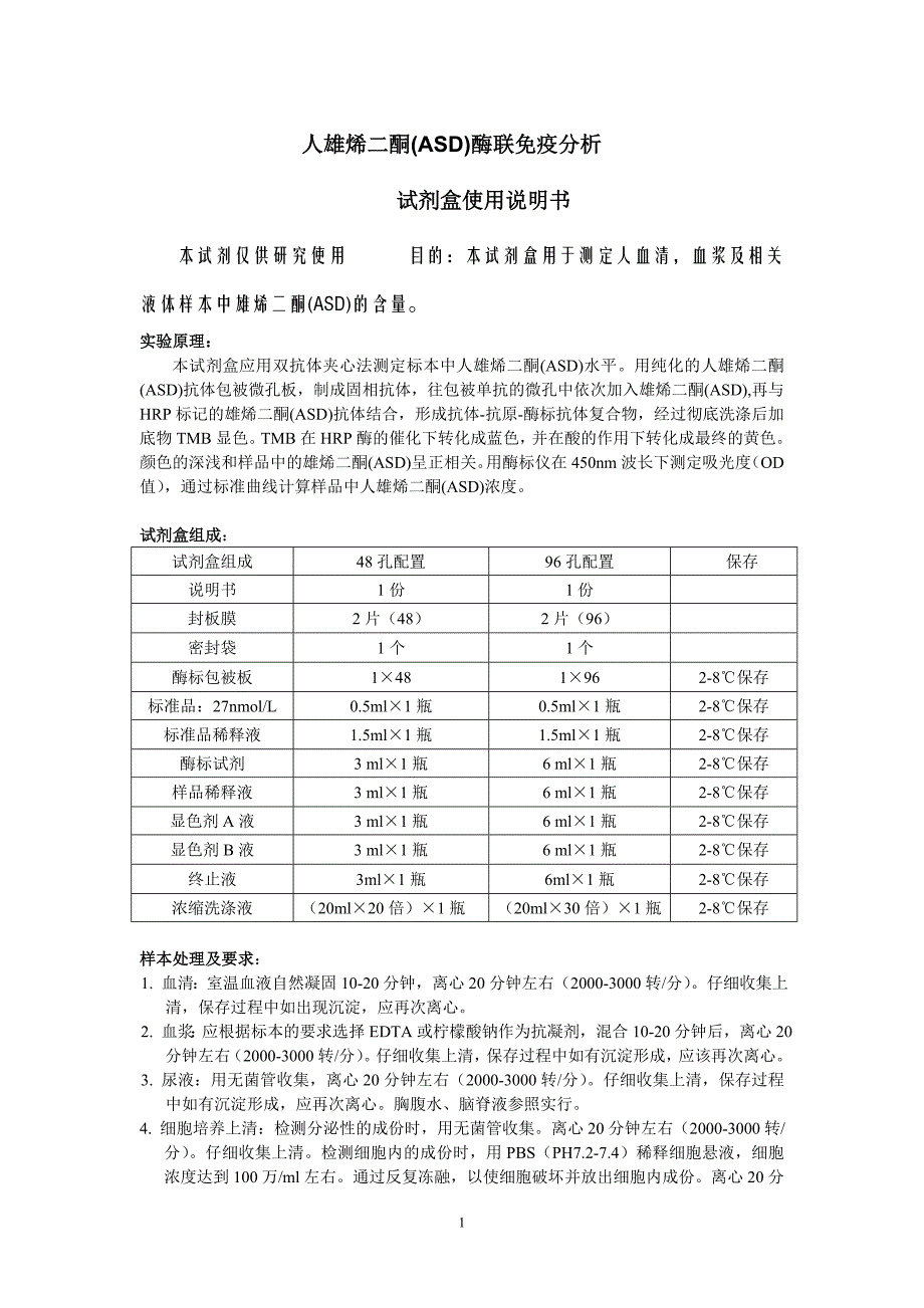 人白细胞介素10（il-10）酶联免疫分析（elisa）_第1页