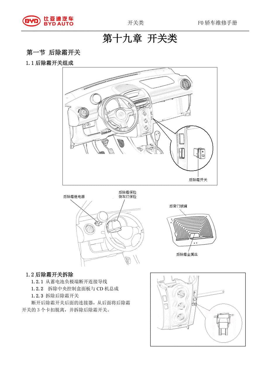 轿车维修手册_开关类_第1页