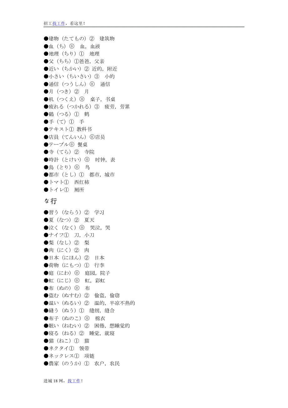 日语清音单词总结_第3页