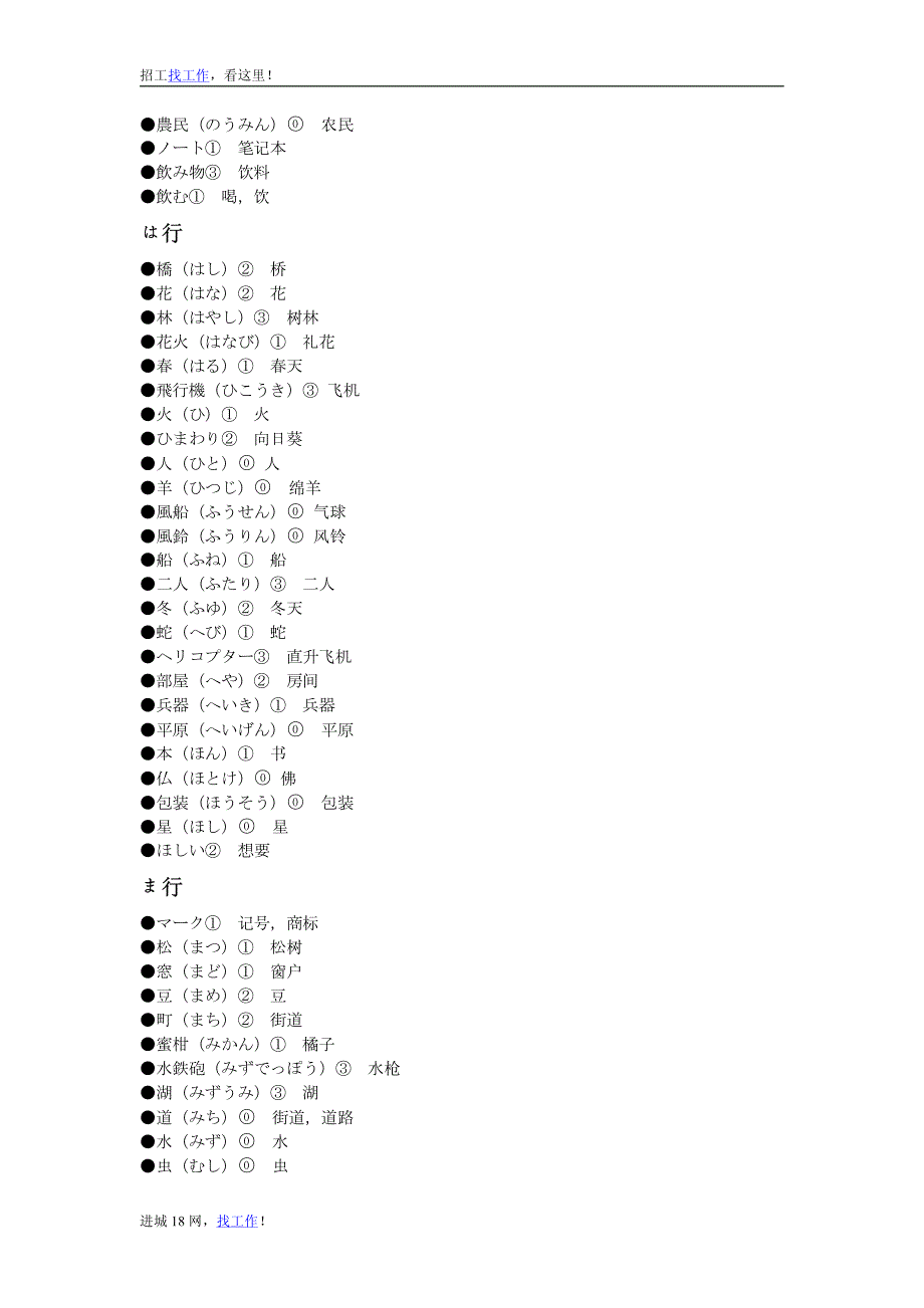 日语清音单词总结_第4页