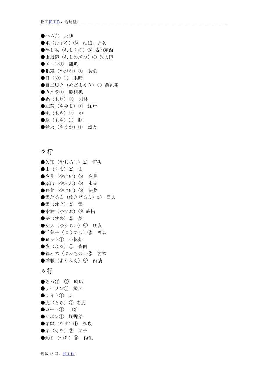 日语清音单词总结_第5页
