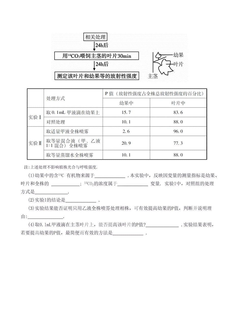 2015年广州市普通高中毕业班综合测试(一)生物试题 (1)_第5页