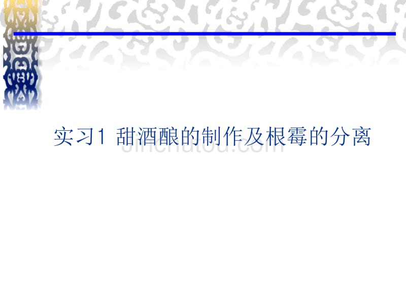 实习1 甜酒酿的制作及根霉的分离_第1页