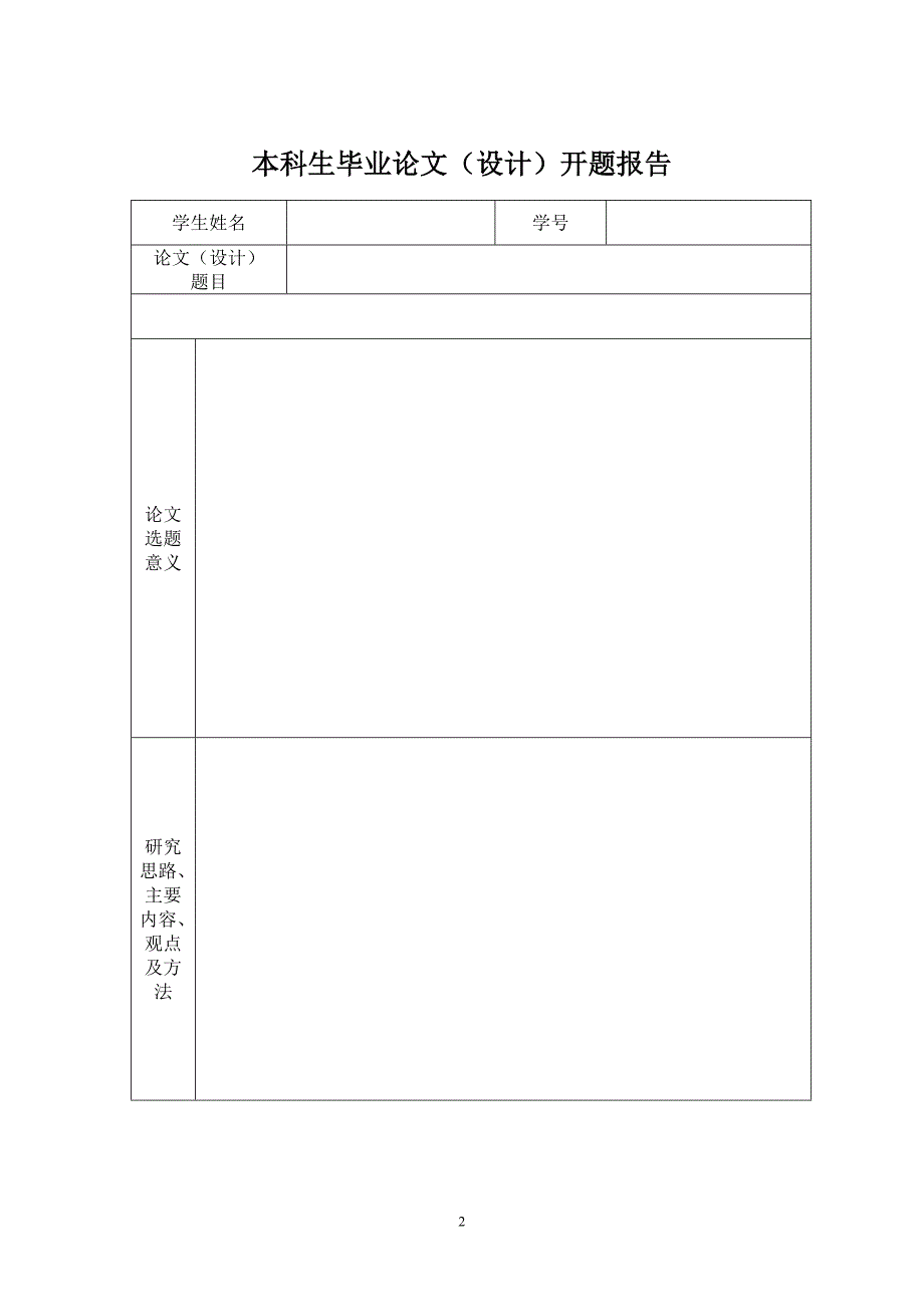 贵州财经大学论文(设计)开题报告指导手册与评分标准_第3页