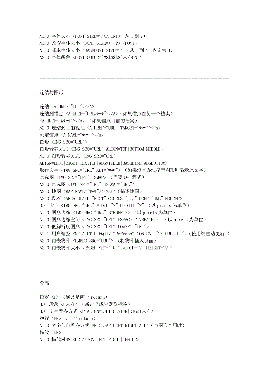 html标记 速查手册_第2页
