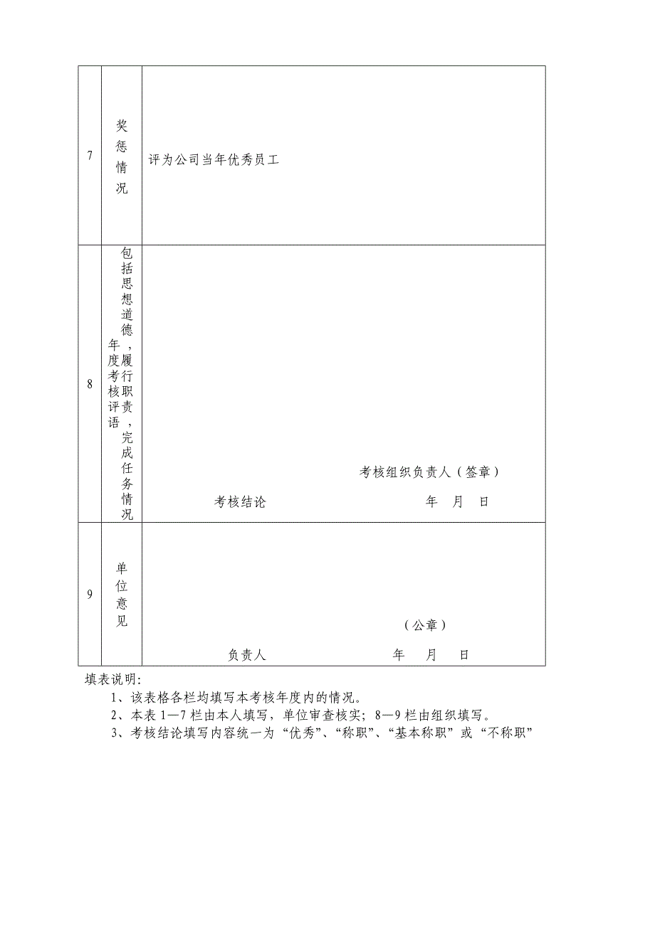 年度考核(每年一份)_第4页