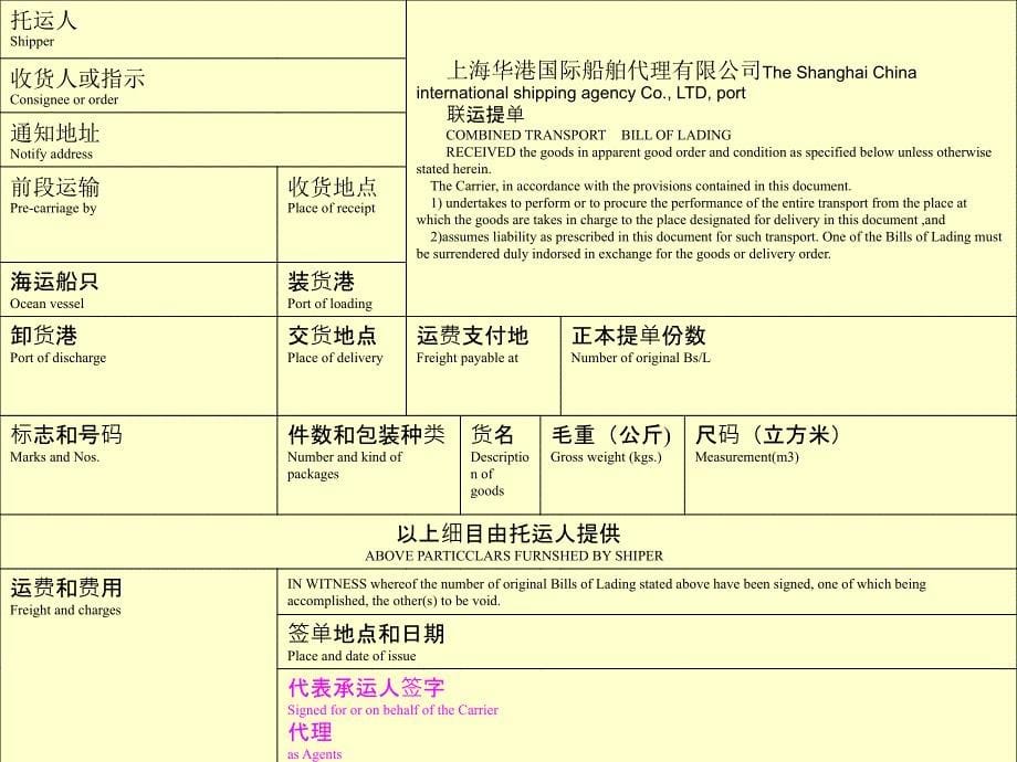 船期表费率表海运提单_第5页