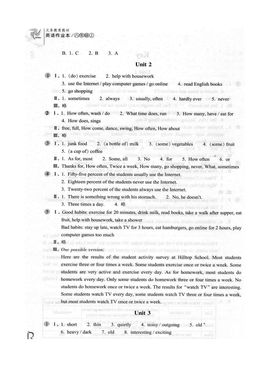 八年级上册英语作业本答案_第2页