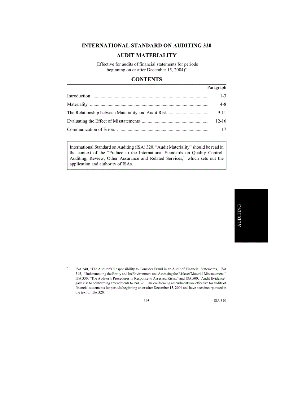 国际审计准则 isa320_第1页