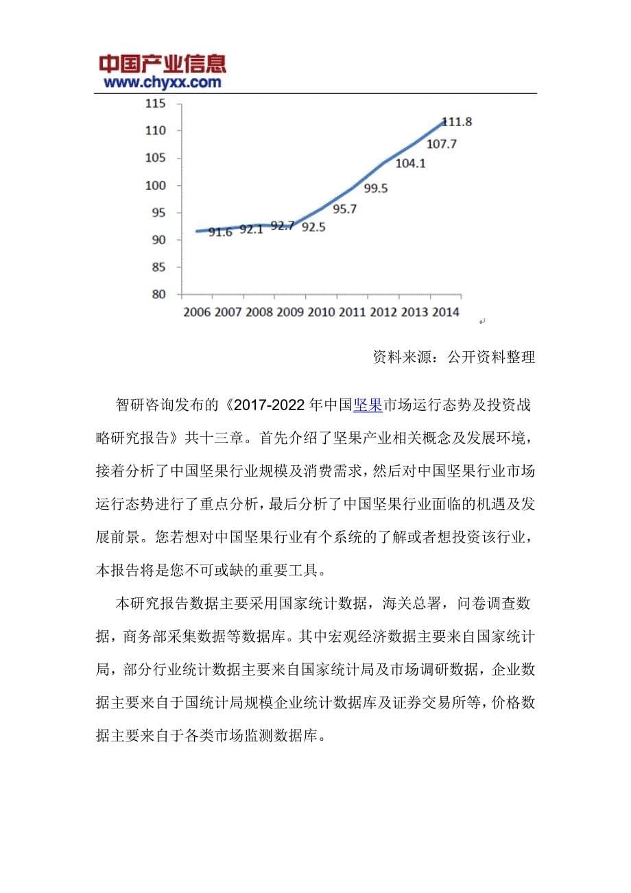 2017-2022年中国坚果市场运行态势报告(目录)_第5页