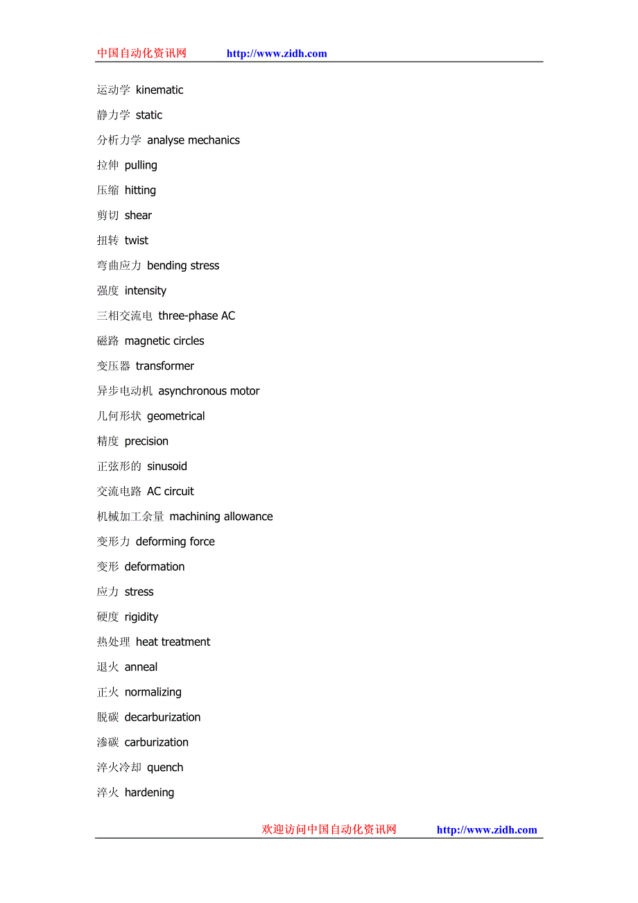 机械专业英语词汇手册_第2页