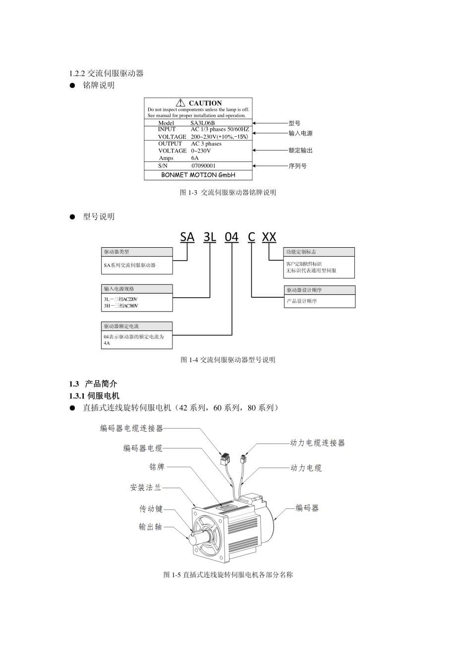 sa系列交流伺服驱动器操作手册_第5页