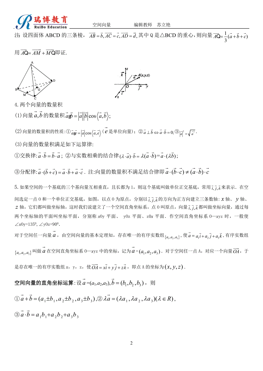 空间向量及其运算专题_第2页