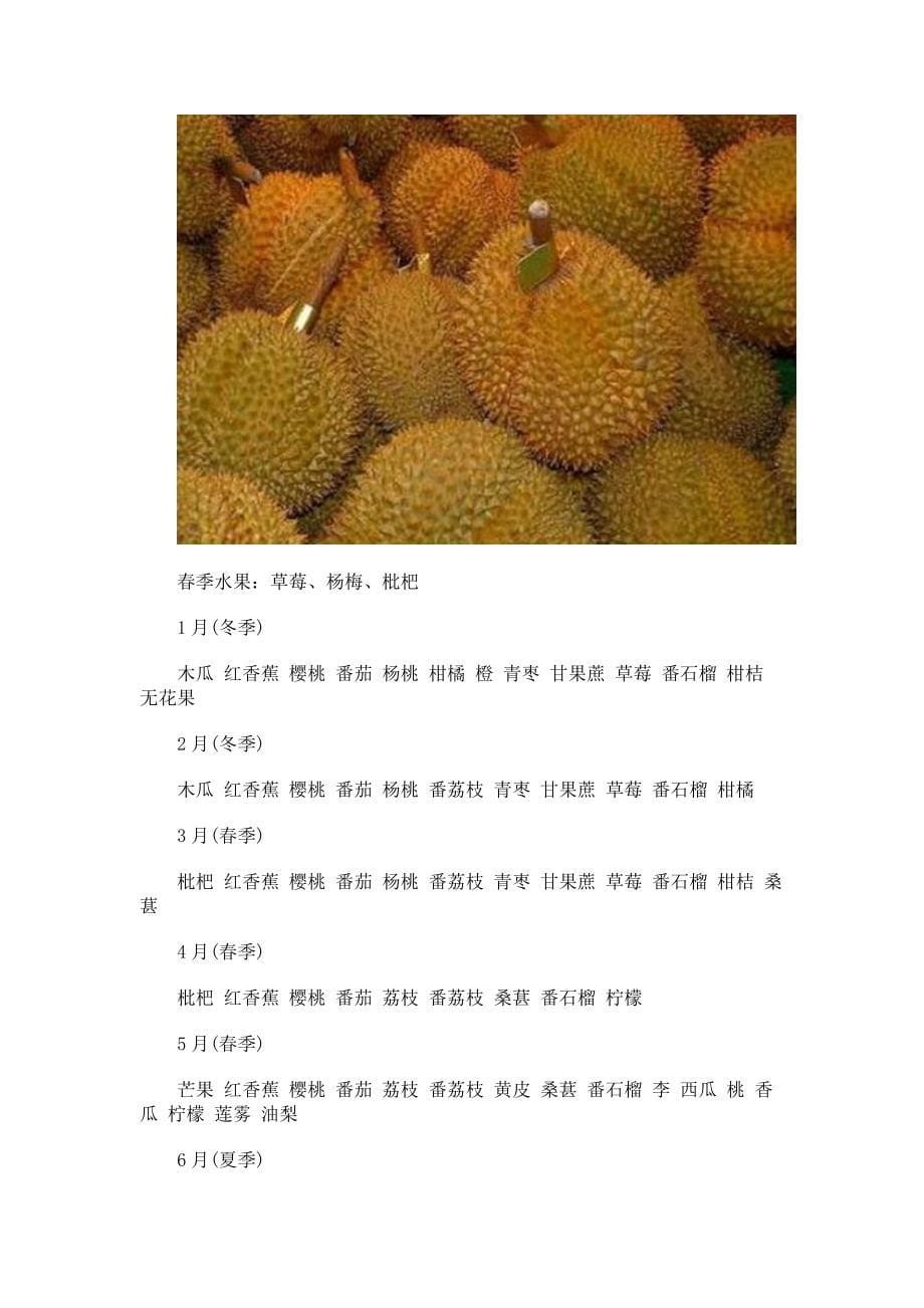 最全的水果成熟季节和上市时间_第5页