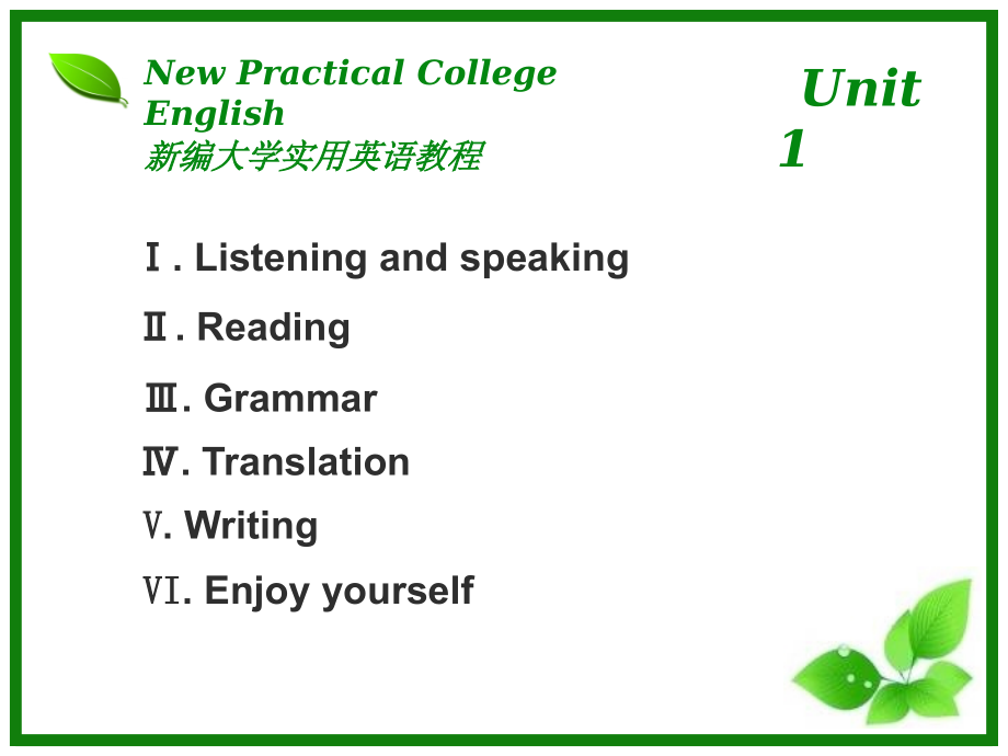 新编大学实用英语教程第二册1单元_第2页