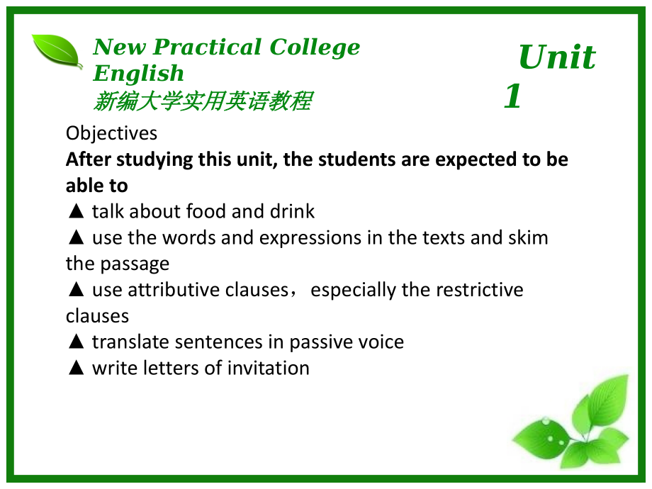 新编大学实用英语教程第二册1单元_第3页