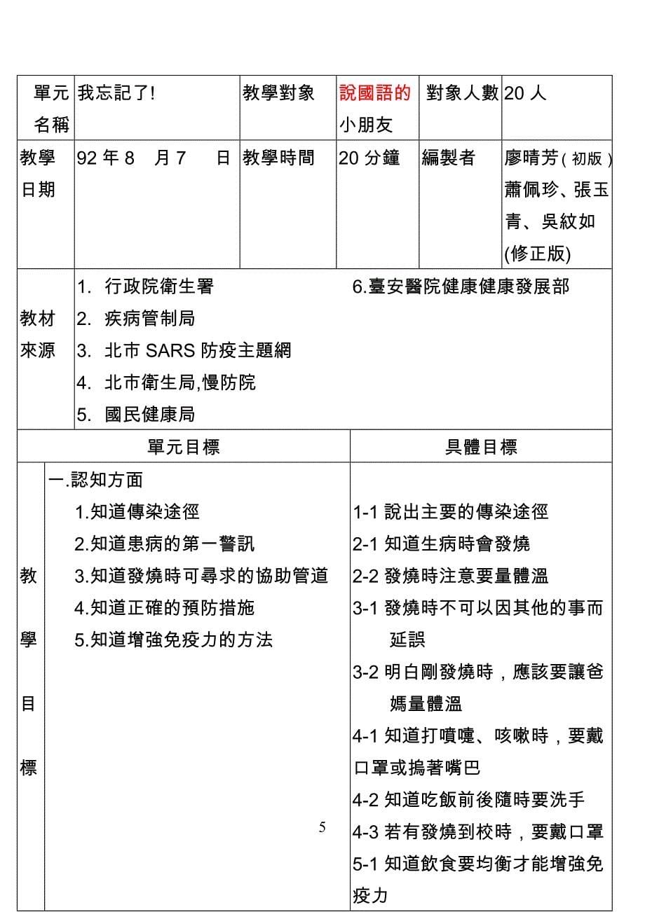 抗sars幼稚园老师,社区保健志工手册_第5页