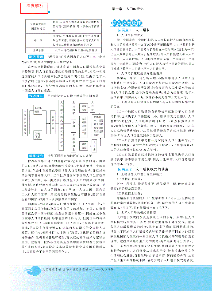 高中地理 （教材知识详析+知识能力提升+综合能力测评）1.1人口的数量变化（pdf） 新人教版必修2_第4页